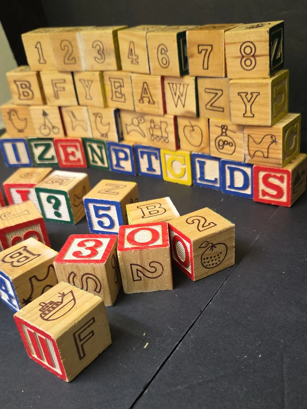 Playskool Letter Wood Blocks 49 Blocksa